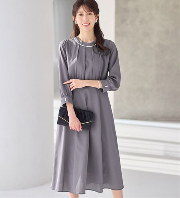 alotta（アロッタ）の「上品光沢フレアーワンピース（その他ワンピース）」｜詳細画像