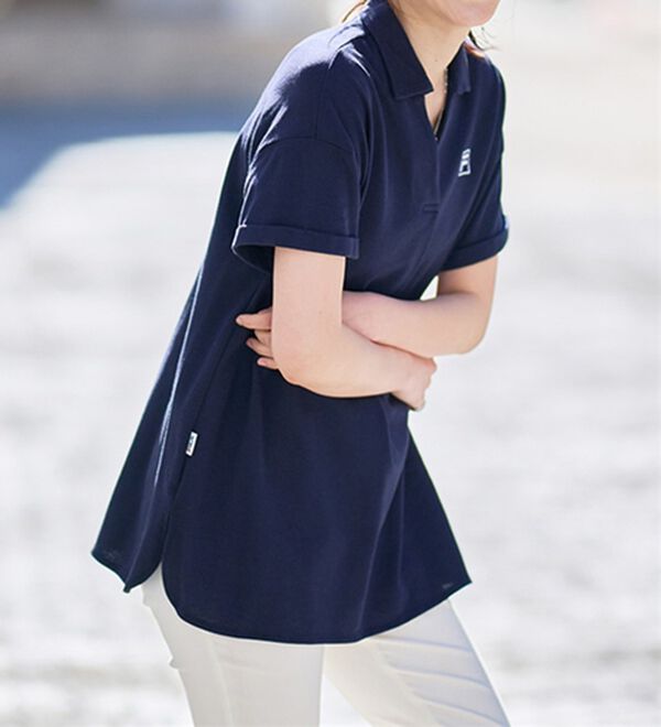 RANAN（ラナン）の「＜ＦＩＬＡ＞吸汗速乾・ＵＶ対策　鹿の子チュニックポロシャツ（チュニック）」｜詳細画像