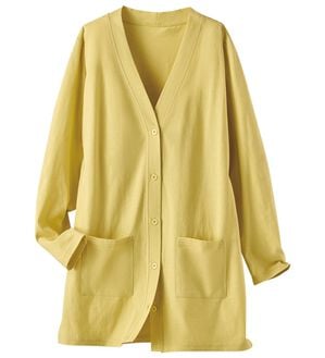 BELLUNA（ベルーナ）の「強撚綿１００％ベーシックカーディガン（その他カーディガン）」｜イエロー ベーシック