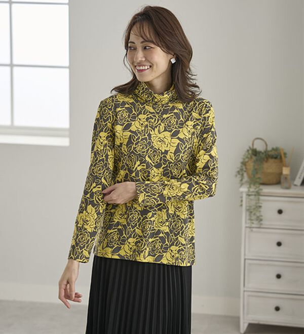 BELLUNA（ベルーナ）の「テンセル（ＴＭ）繊維・コットンプリントプルオーバー（カットソー）」｜詳細画像