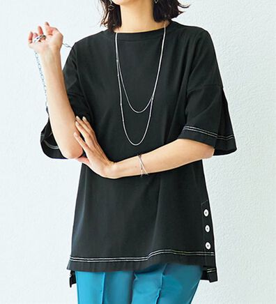 BELLUNA（ベルーナ）の「ひんやりキシリトール加工綿１００％プルオーバー（カットソー）」