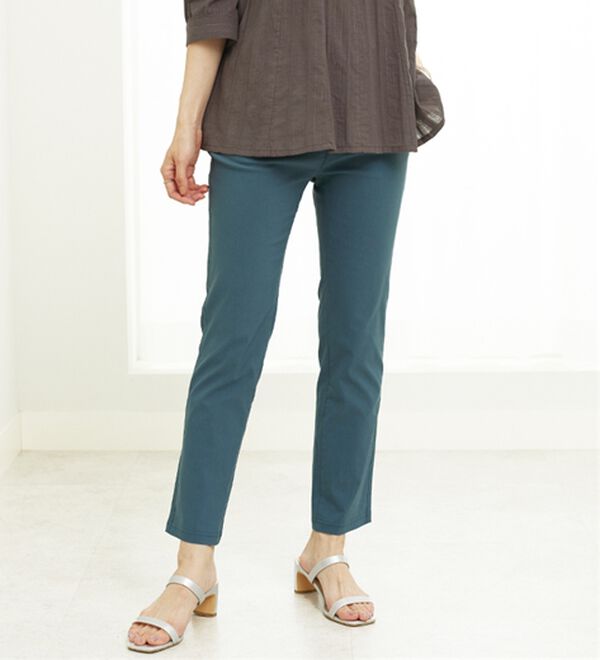 BELLUNA（ベルーナ）の「美脚ストレッチ麻入りアンクルパンツ（クロップドパンツ）」｜詳細画像