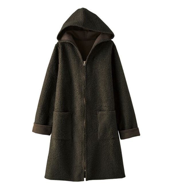 BELLUNA（ベルーナ）の「ボア素材フードデザインコート（ロングコート）」｜詳細画像