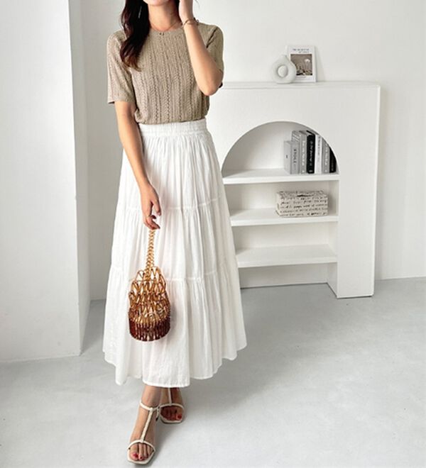 GeeRA（ジーラ）の「透かし編みニットトップス（ニット・セーター）」｜詳細画像