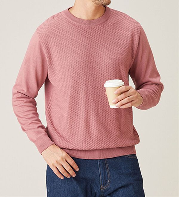 「日本製　色を愉しむウォッシャブルセーター（メンズニット・セーター）」｜詳細画像