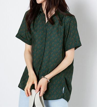 BELLUNA（ベルーナ）の「エアリーツイル裾タックシャツチュニック（チュニック）」