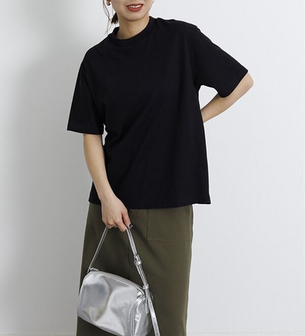 BELLUNA（ベルーナ）の「【選べる袖丈】＜エアリーアイスコットン＞オーバーサイズＴシャツ（カットソー）」｜詳細画像