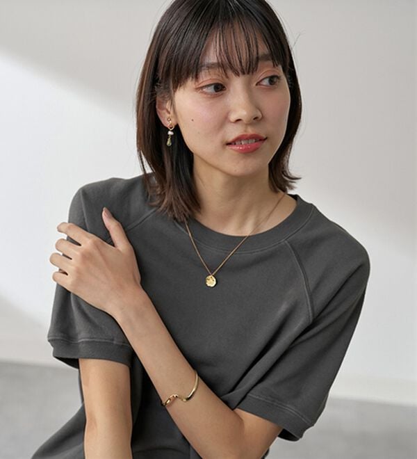 BELLUNA（ベルーナ）の「≪ＨｕｇＲｅａｍコットン≫裏毛半袖プルオーバー（カットソー）」｜詳細画像