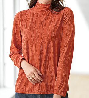 BELLUNA（ベルーナ）の「インナーで色差しジャカードプルオーバー（カットソー）」｜詳細画像