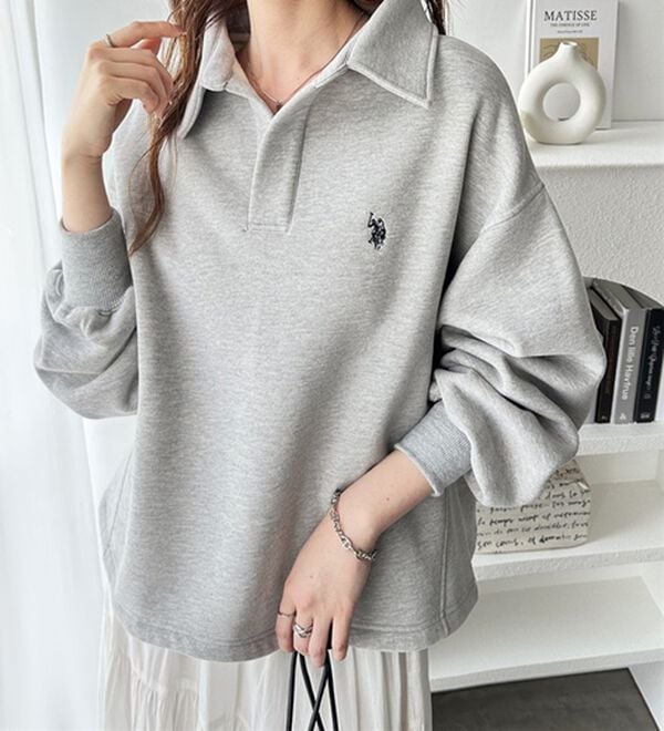 GeeRA（ジーラ）の「【U.S.POLO ASSN.】表ピーチポロ衿スウェット（カットソー）」｜詳細画像