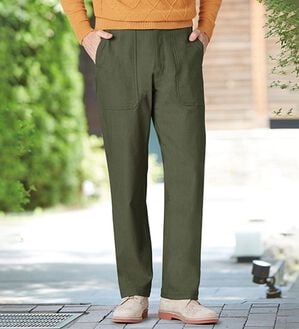 「【３本組】＜コムルヴァン・オム＞ポケット便利な裏起毛パンツ（メンズフルレングスパンツ）」｜3本組