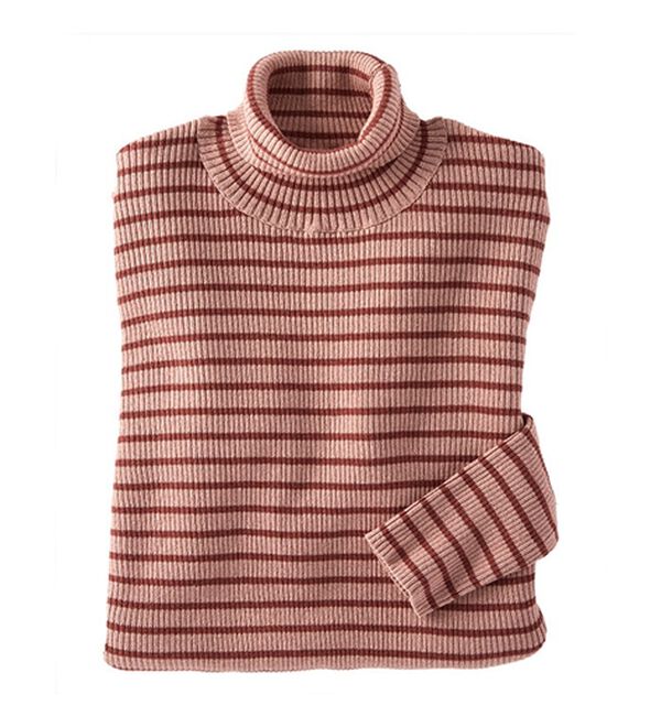 BELLUNA（ベルーナ）の「＜＆ｃｏｃｏｃｈｉ＞ハピネスコットン１００％×吸湿発熱リブタートルニット（ニット・セーター）」｜詳細画像