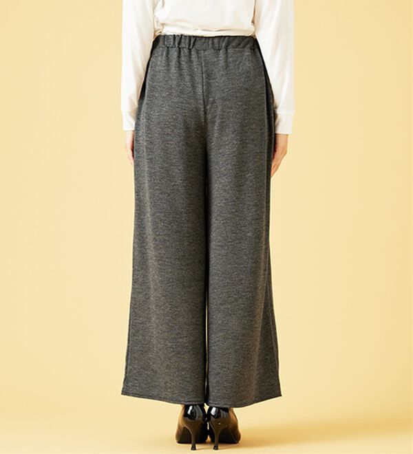 BELLUNA（ベルーナ）の「ウエスト楽々！キレイ見えワイドパンツ（ワイドパンツ・ガウチョ）」｜詳細画像
