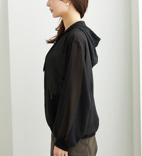 BELLUNA（ベルーナ）の「柔らかシアー素材フード付ブルゾン（ブルゾン）」｜詳細画像