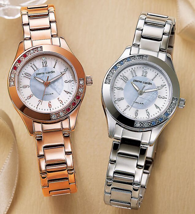 pierre cardin（ピエールカルダン） 腕時計 ソーラー ブラック スワロフスキー＆ダイヤモンド（1P） pierre cardin ピエールカルダン 腕時計 FTR-URO ゴールドカラー