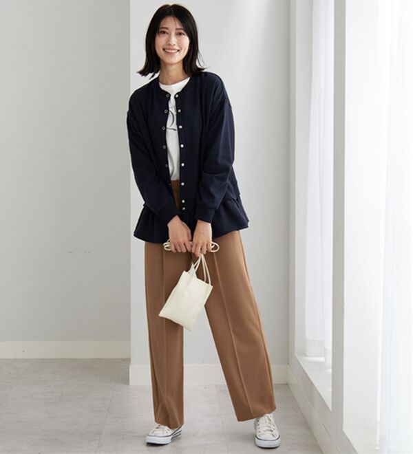 BELLUNA（ベルーナ）の「裏起毛素材ドッキングカーディガン（その他カーディガン）」｜詳細画像