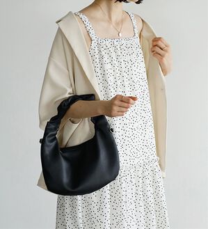 GeeRA（ジーラ）の「ドット柄ティアードマキシワンピース（その他ワンピース）」｜オフホワイト系