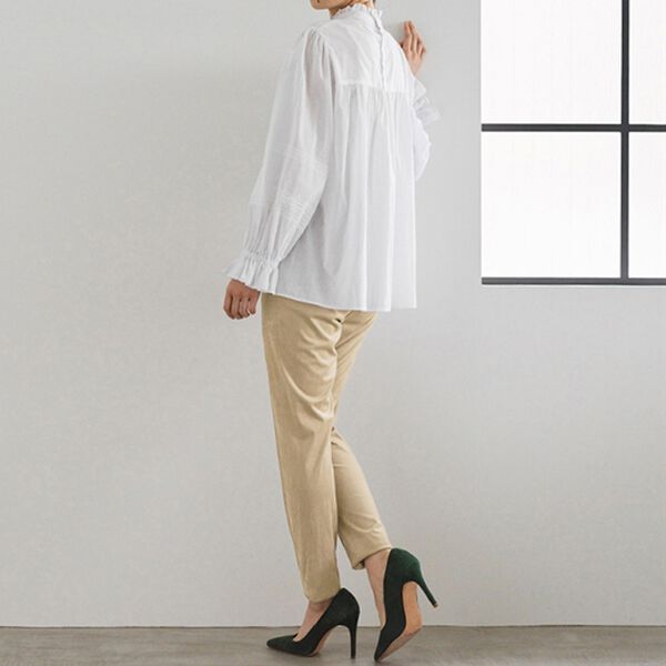 RANAN（ラナン）の「フェイクスエードレギンス調パンツ（フルレングスパンツ）」｜詳細画像