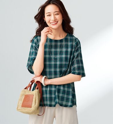 BELLUNA（ベルーナ）の「さらっと快適！Tシャツ見えブラウス（ブラウス）」