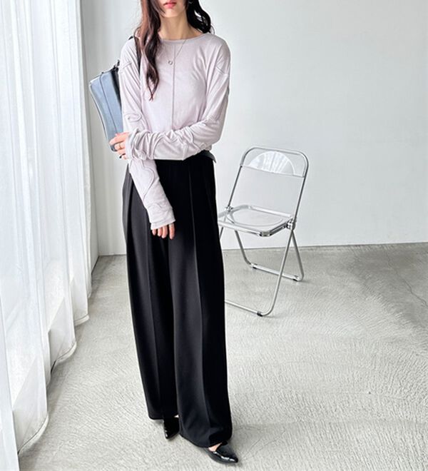 GeeRA（ジーラ）の「コード刺繍スラブシアーカットソー（カットソー）」｜詳細画像