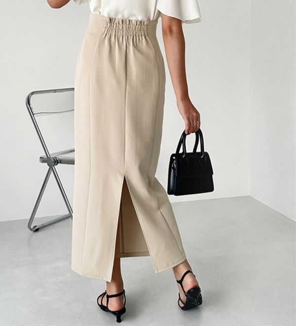 GeeRA（ジーラ）の「ＯＮ／ＯＦＦ使える！フロントファスナースカート（ロングスカート）」｜詳細画像