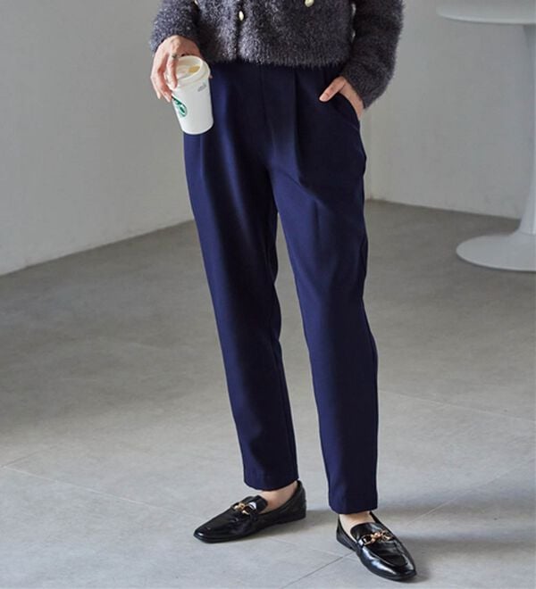 RANAN（ラナン）の「あったか！裏起毛美脚シルエットタックパンツ（フルレングスパンツ）」｜詳細画像