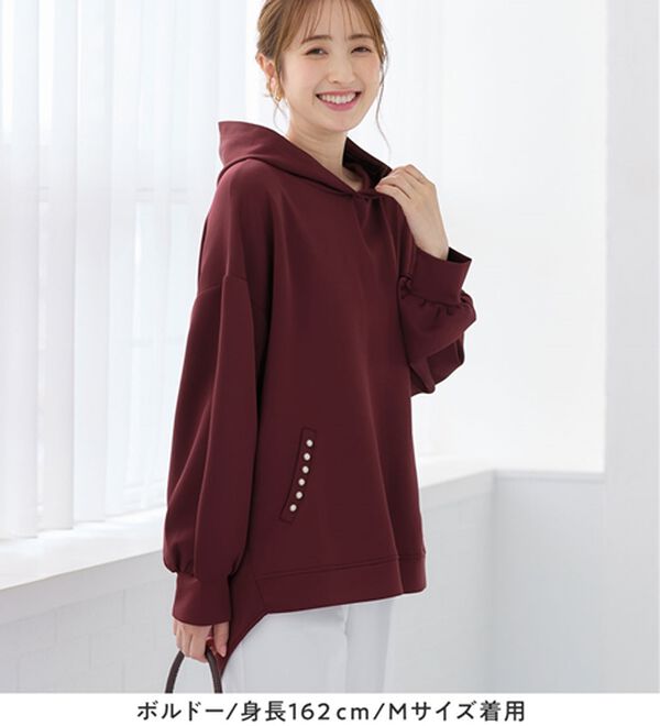 alotta（アロッタ）の「ポケット付！大人上品コクーンパーカー（パーカー）」｜詳細画像