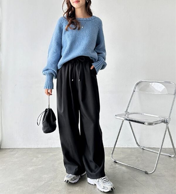 GeeRA（ジーラ）の「ウールライクダブルタックイージーパンツ（フルレングスパンツ）」｜詳細画像