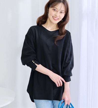 alotta（アロッタ）の「【接触冷感】高見え叶う！裾ラウンドＴシャツチュニック（チュニック）」