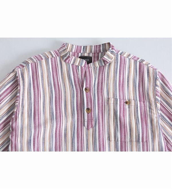 「ざっくり木綿のゆったりリラックスシャツ（メンズシャツ）」｜詳細画像