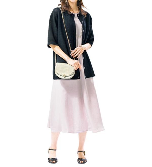 ルフラン（ルフラン）の「【２色組】涼やか♪ポロ衿ニットカーデ（ポロシャツ）」｜詳細画像