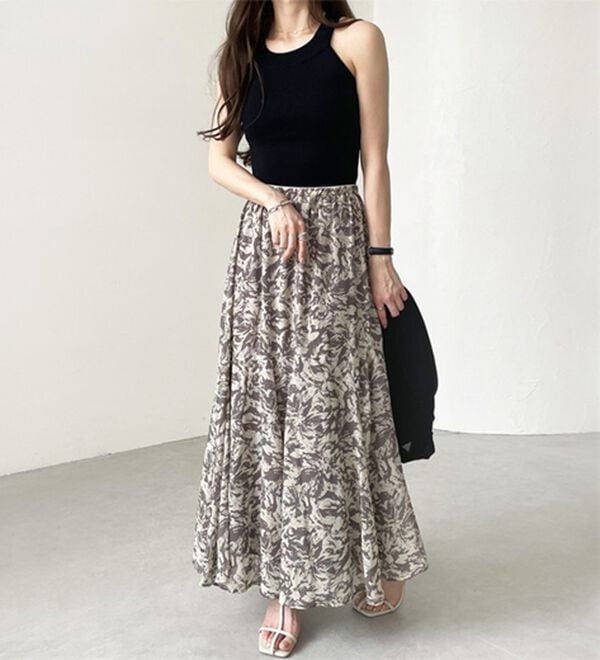 GeeRA（ジーラ）の「切替フレアーロングスカート（ロングスカート）」｜詳細画像