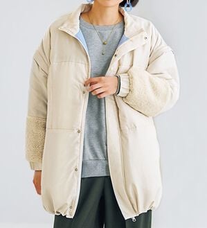 BELLUNA（ベルーナ）の「ベストにもなる！はっ水ヤク混中わたビッグコート（ハーフコート）」｜詳細画像