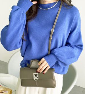 GeeRA（ジーラ）の「ボタン付モチモチニットトップス（ニット・セーター）」｜詳細画像