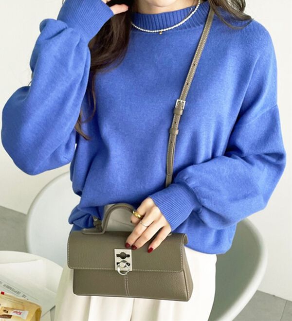 GeeRA（ジーラ）の「ボタン付モチモチニットトップス（ニット・セーター）」｜詳細画像