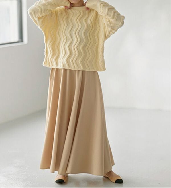 RANAN（ラナン）の「フレアーシルエットハイウエストスカート（ロングスカート）」｜詳細画像