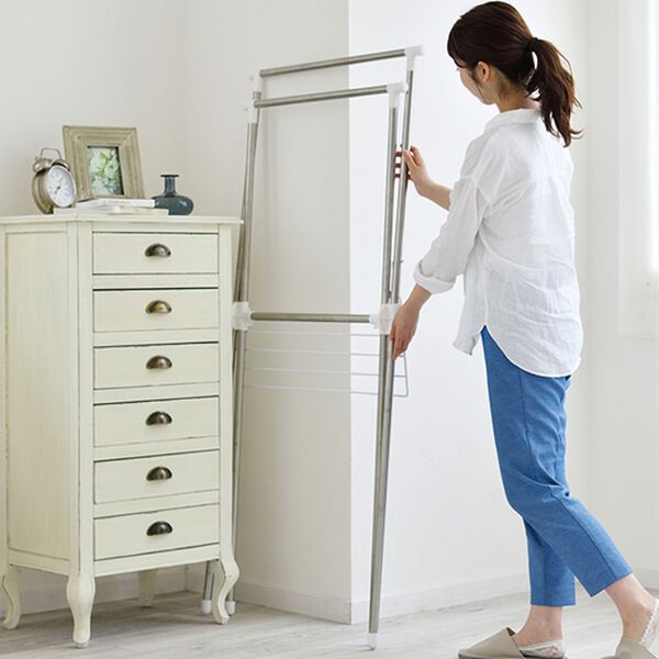 「アイリスオーヤマステンレス室内物干し（ランドリーラック・収納）」｜詳細画像