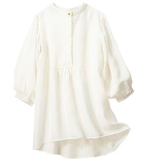 VINNO（ヴィノ）の「ノーザンリネン混袖ボリュームチュニック（ブラウス）」｜オフホワイト