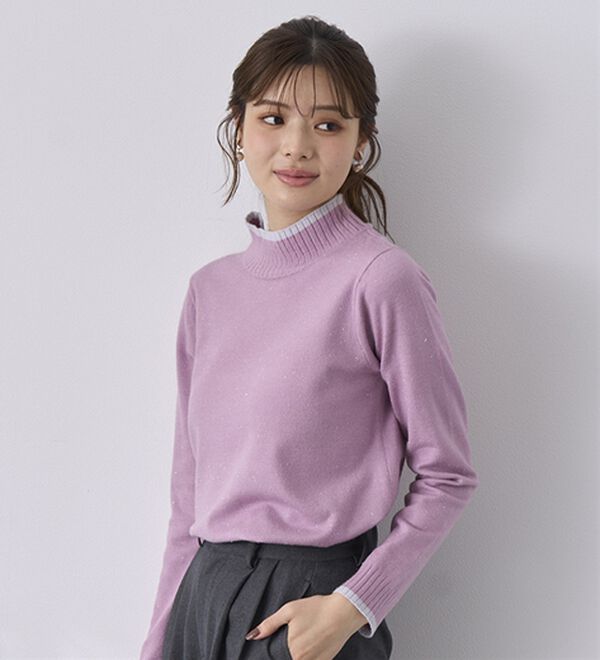 BELLUNA（ベルーナ）の「チクチクしない！ラメ入りウォッシャブルセーター（ニット・セーター）」｜詳細画像