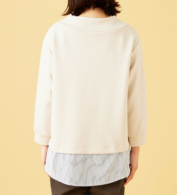 BELLUNA（ベルーナ）の「ワイドネックデザインシャツ切替チュニック（チュニック）」｜詳細画像