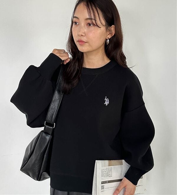 RANAN（ラナン）の「＜U.S.POLO ASSN.＞刺繍スウェットライクニット（ニット・セーター）」｜詳細画像