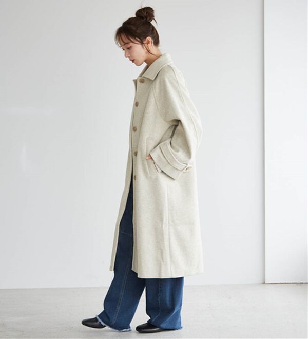 RANAN（ラナン）の「ウール調ステンカラーコート（ロングコート）」｜詳細画像