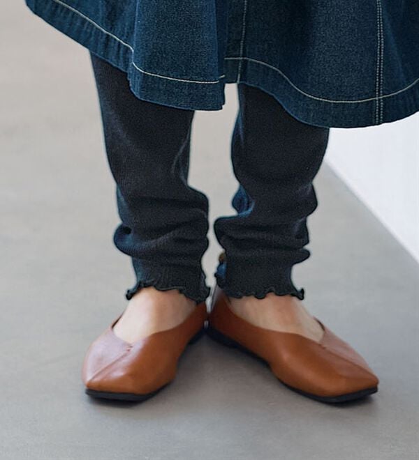 ＆cocochi＞ハピネスコットン100％ニットレギンス