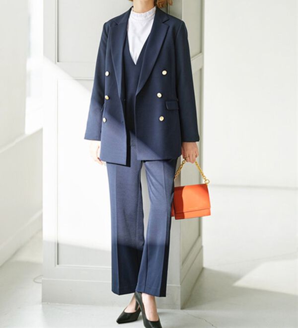 GeeRA（ジーラ）の「【入卒式/セレモニー】着回しベスト＆ジャケットセットスーツ（パンツスーツ）」｜詳細画像