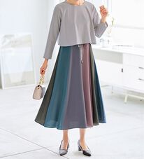 BELLUNA（ベルーナ）の「春を彩る配色ドッキングワンピース（ドッキングワンピース）」