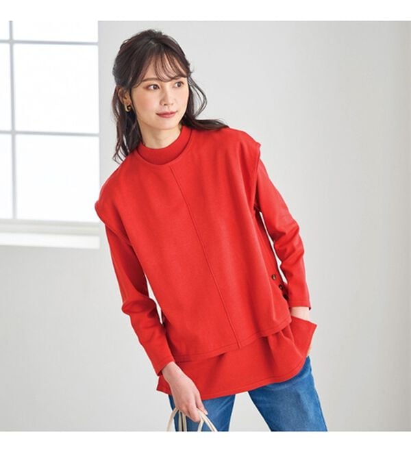 BELLUNA（ベルーナ）の「ベスト付ニットチュニックアンサンブル（アンサンブル）」｜詳細画像