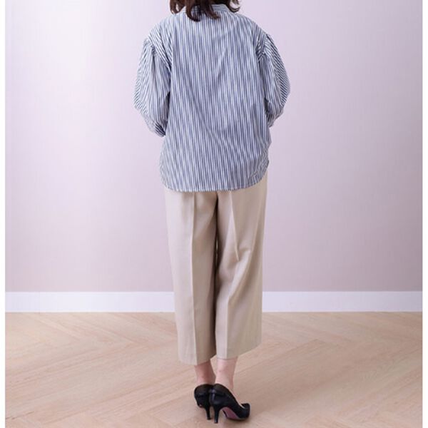 BELLUNA（ベルーナ）の「ウーリッシュ素材釦使いワイドパンツ（ワイドパンツ・ガウチョ）」｜詳細画像