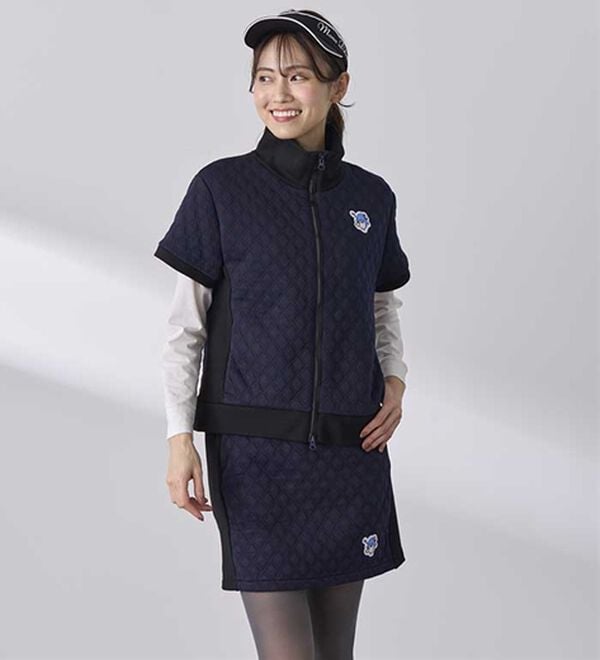 BELLUNA（ベルーナ）の「【タキシードサム】リブ切替キルト風スカート（ミニスカート）」｜詳細画像