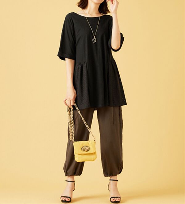 BELLUNA（ベルーナ）の「ヒンヤリ！サイドレース切替チュニック（チュニック）」｜詳細画像