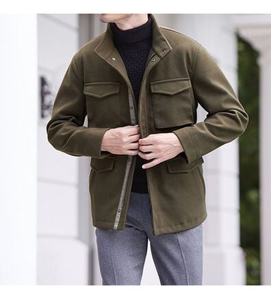 「＜コムルヴァン・オム＞上品ウールライク多ポケットジャケット（メンズジャケット）」